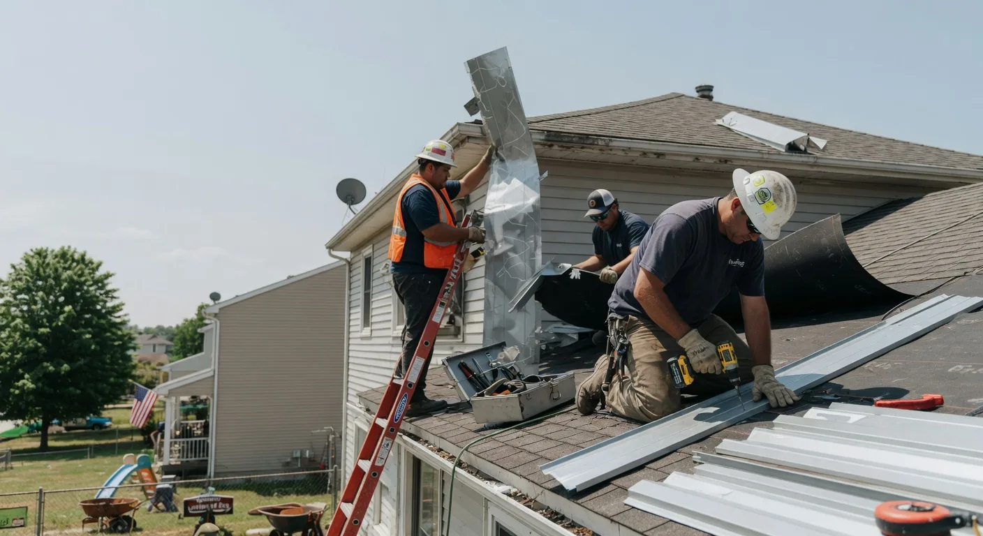 Storm Damage Metal Roof Repair in Sherwood, MI
